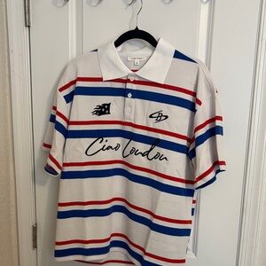 Ciao London Men's Polo Shirt - White, Blue, Red